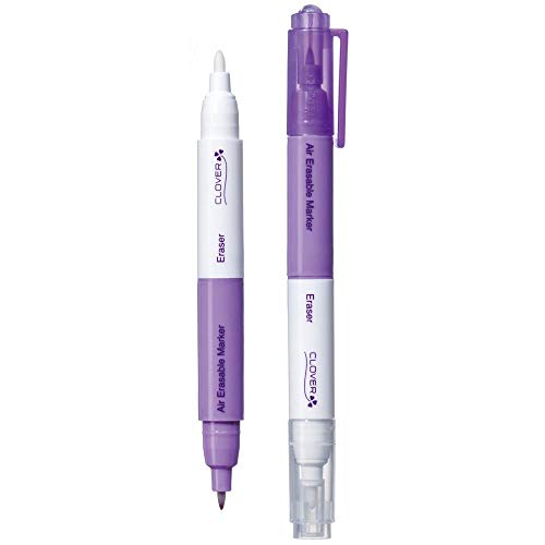 Clover 5032 Purple Fine Air Erasable Marker with Eraser - size: 1 Count (Pack of 1)