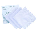 MileyMarla Ladies Embroidery Cotton White Handkerchiefs Lace Wedding Hankies - color: J06-3pcs C