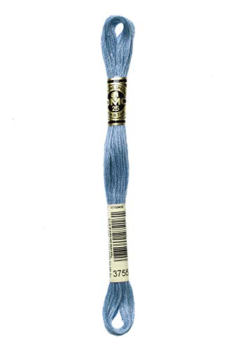 DMC 117-3755 Mouline Stranded Cotton Six Strand Embroidery Floss Thread, Baby Blue, 8.7-Yard - color: Baby Blue, size: 8.7 yards