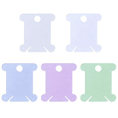 120 Pieces Plastic Sewing Thread Winding Plate Board Assorted Color Thread String Winder Cross Stitch Embroidery Thread Bobbins Organizer Sewing Embroidery Tool