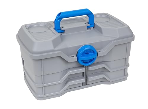 Flambeau Outdoors NextGen 4/0 Tackle Box, 4 Pivot Trays, 25-Piece Kit, Gray - size: Medium - With Tackle Kit - Light Gray