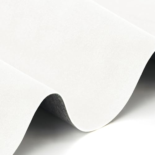 Self Adhesive Plush Velvet Fabric Sheets Velvet Flock Paper Roll Soft Flocking Fabric for Jewelry Box Felt Liner Furniture DIY Arts and Crafts 14 x 98 Inches Beige White - color: Beige White, size: 98"L x 14"W