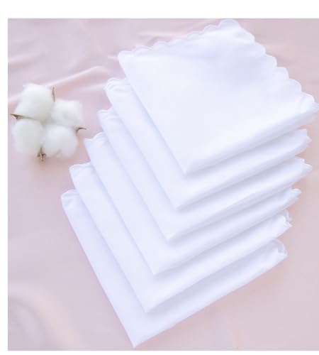 Solid White Cotton Hankderchiefs for DIY Drawn Embroidery Party 28 Square - color: S03-25pcs