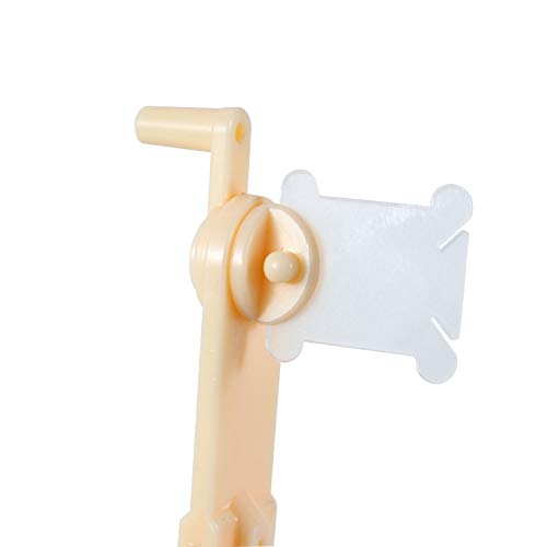 200 Pieces Plastic Floss Bobbins with Bobbin Winder for Cross Stitch Cotton Thread Craft DIY Sewing Storage, White - color: 200 Bobbins & 1 Winder