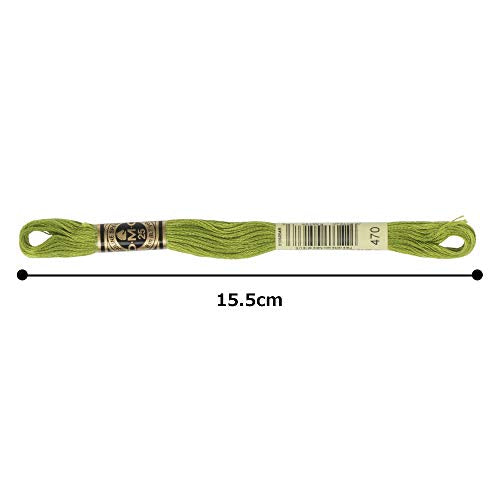 DMC 6-Strand Embroidery Cotton Floss, Light Avocado Green - style: #470 Green