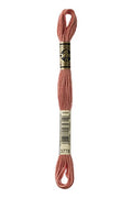 DMC 117-3778 Mouline Stranded Cotton Six Strand Embroidery Floss Thread, Light Terra Cotta, 8.7-Yard