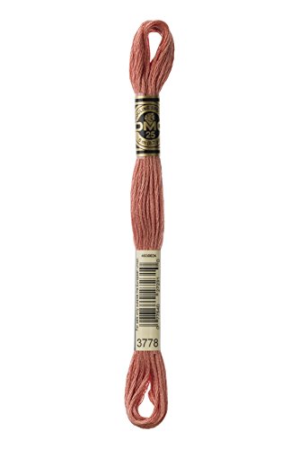 DMC 117-3778 Mouline Stranded Cotton Six Strand Embroidery Floss Thread, Light Terra Cotta, 8.7-Yard