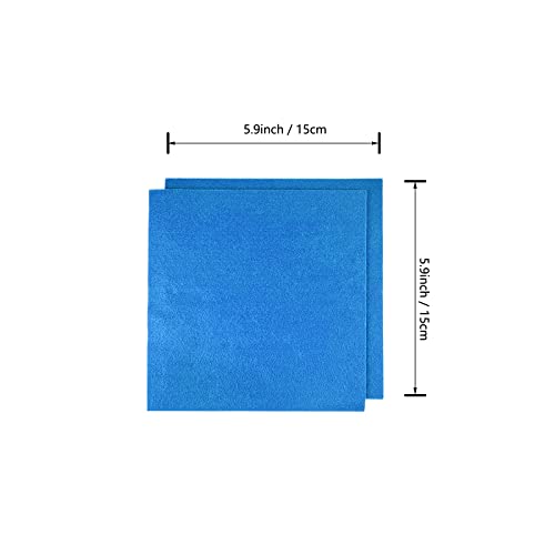 Jtnohx Soft Felt Fabric Flexible Craft Felt Sheets Blue 6" 20Pcs 1.4mm - color: Blue
