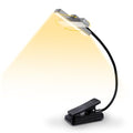VAVOFO 24 LEDs Rotatable Book Light, Rechargeable Clip Reading Lamp, Black - color: Black