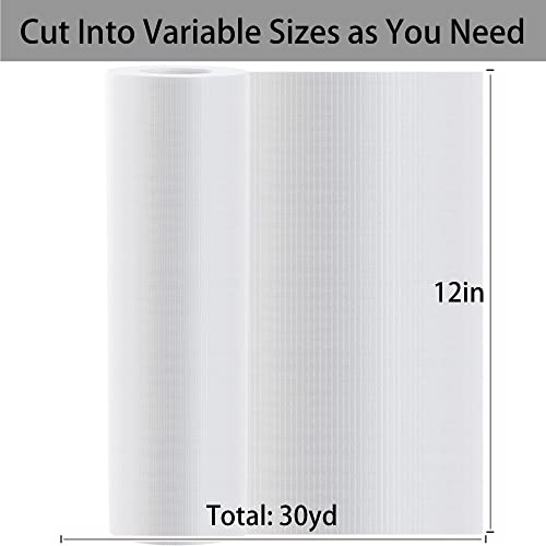 Water Soluble Stabilizer for Embroidery Topping Film (12 in x 30 yd Roll), Seneme 35um Clear Embroidery Stabilizers - Wash Away Embroidery Stabilizer for Machine Embroidery Stabilizer and Hand Sewing - size: 12"*30yd roll