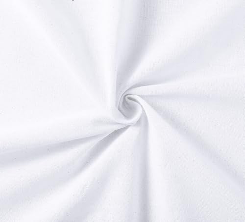 5 Yard 100% Cotton Muslin Fabric, 48" Wide, Medium Weight - White - color: White (Bleached), size: 5 Yard