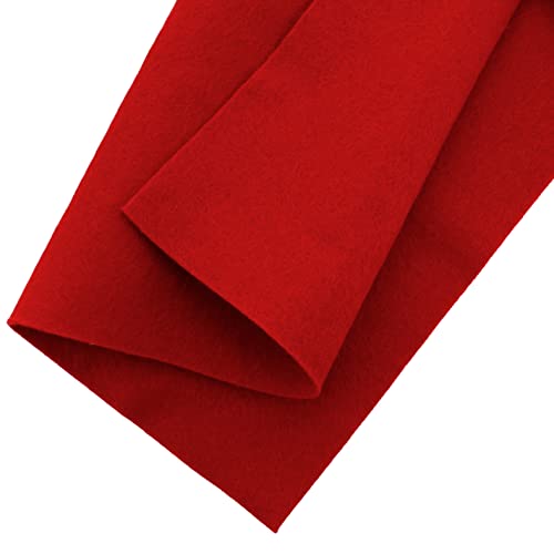 HairBow Center HBC Merino Wool Blend Felt Crafting Sheets (8 5/8''x11 5/8'') - Red - color: Red