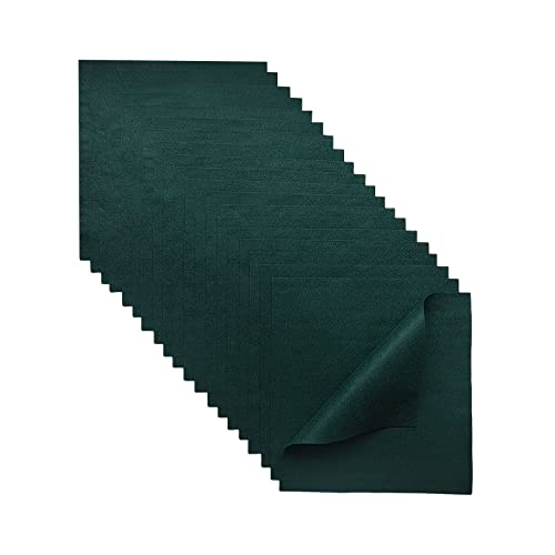Jtnohx Soft Dark Green Felt Sheets Flexible Felt Fabric for Crafts 12" 20Pc - color: Dark Green