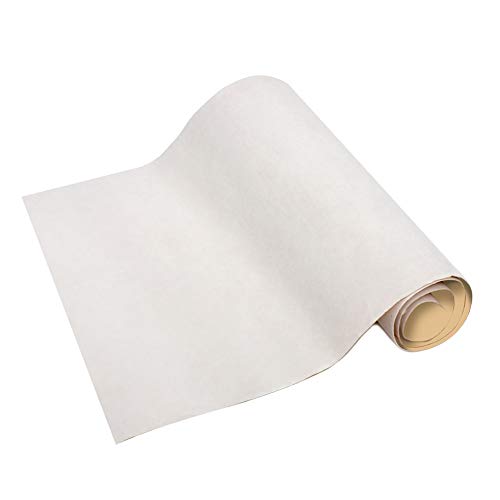Mesheshe 2PCS Self Adhesive Sheets, DIY Adhesive Sheets for Art & Crafts, Peel and Stick Felt for Drawer/Jewelry Box Liner, Solid Color Wallpaper (14.6" x 39.4", White) - color: White