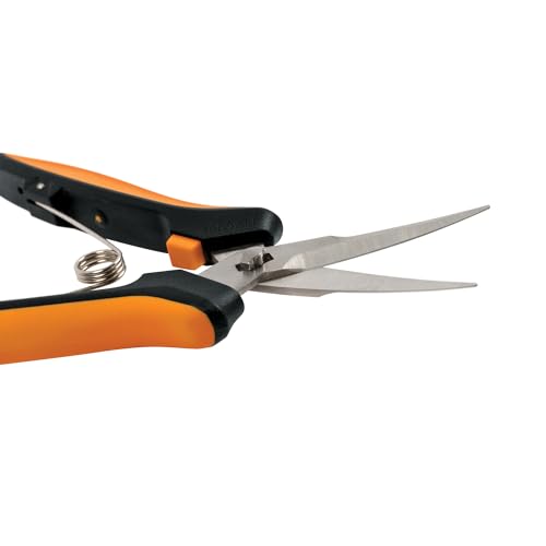 Fiskars 6" Curved Micro-Tip Pruning Snips, Garden Scissors For Tight Spaces - style: Curved Snips