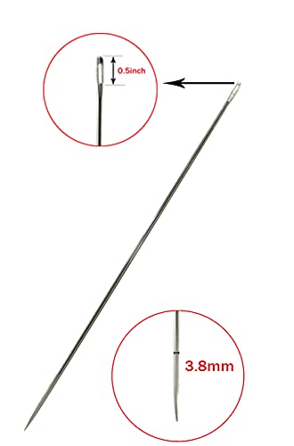 10" Upholstery Large Eye Long Needle Apply to Home or Work Hand Sewing Tapestry Embroidery. (10 INCH) - style: 10 inch