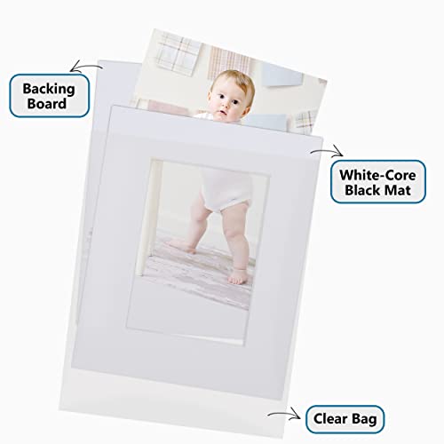 Somime 10 Pack White Photo Mat Set 11x14 for 8x10 Photos - size: 11x14 10pack white complete set for 8x10