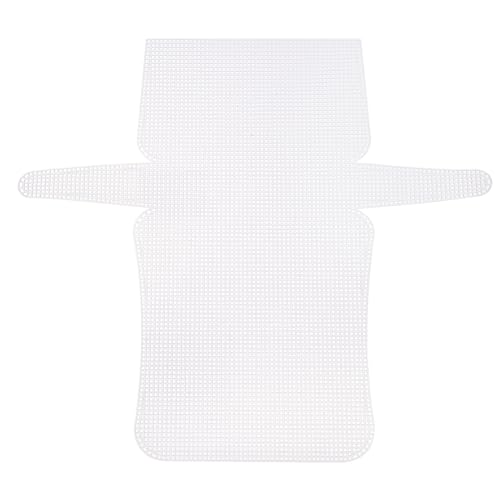 MECCANIXITY 4Pcs Plastic Mesh Canvas Sheet 6 Count 50 cm/ 19.7" for Crochet Bag Making Crossbody Bag Blank Canvas for Embroidery Needlepoint, Bag, Knit Crochet Mesh, White - color: White, size: 50cm