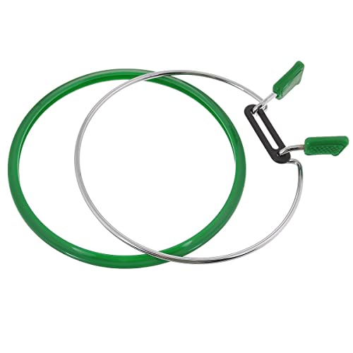 Nurge Premium Quality, Metal Spring Tension Embroidery Hoops, Cross Stich Hoop, Darning Hoops, Embroidery Tension Shed (Green, Siz Mix) - color: Green, size: Mix Sizes