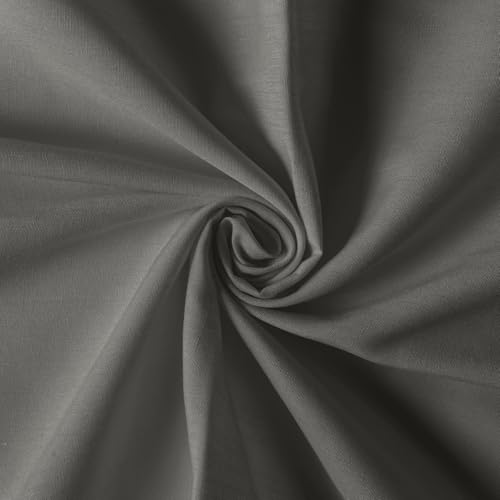 Cotton Polyester Broadcloth Fabric 57" Wide by The Yard Soft, Lightweight & Breathable Material for Sewing, Lining, Curtains, Bedding & DIY Projects (Grey, 3 Yard) - color: Grey, size: 3 Yards Pre Cut