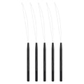 Hair Extension Loop Tool 5Pcs Pulling Needle Wire Loop Threader Hair Threader Integrated Hair Extension Looper for Micro Rings Beads - color: 1 Black-5Pcs