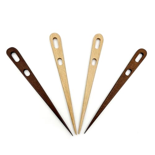 4Pcs Large Two-Eyed Nalbinding Needle Handmade Binding Tool for Weaving