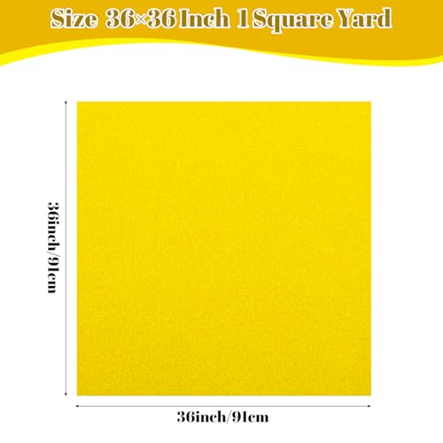Felt Fabric 36" X 36"(1 Square Yard) (Yellow) - color: Yellow, size: 36" X 36"
