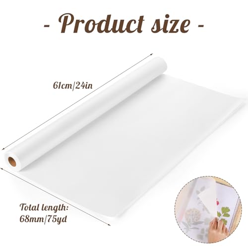 Tracing Paper Roll 24 in x 75 yd, Translucent for Sewing Patterns Drawing - size: 24in x 75yd