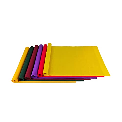 Jtnohx Large Soft Felt Sheets Felt Fabric for Crafts Autumn Color 6Pcs - color: Autumn Colors Series