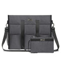 TOPDesign Utility Water Resistant Tote Bag with 22 Pockets, Zipper Closure - color: Grey, size: Medium