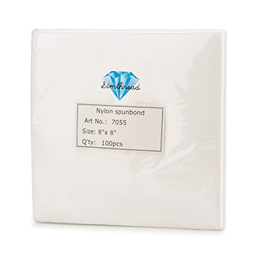 No Show Mesh Cut Away Embroidery Stabilizer - Weight 1.9 Ounces 8" x 8" 100pcs - size: 8" x 8" 100pcs