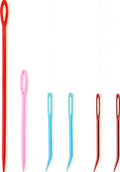 Yarn Needles Large Eye for Crochet & Knitting - 6 Pcs Tapestry Needle Set, Bent Tip Steel & Plastic Darning Needles for Weaving in Ends - size: 6 pcs
