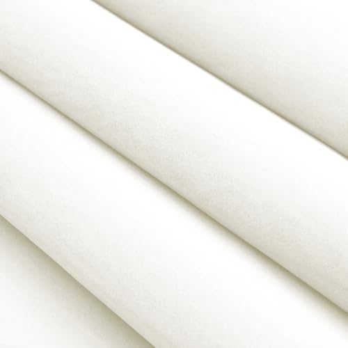 Self Adhesive Plush Velvet Fabric Sheets Velvet Flock Paper Roll Soft Flocking Fabric for Jewelry Box Felt Liner Furniture DIY Arts and Crafts 14 x 98 Inches Beige White - color: Beige White, size: 98"L x 14"W