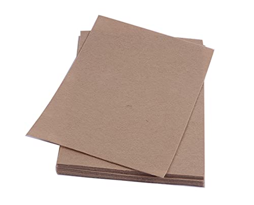 YYCRAFT Thick Stiff Felt Sheets Thick Felt 9 Inch X 12 Inch (Thickness:3.2mm) - 10 Pcs Pack, Tan - color: Tan