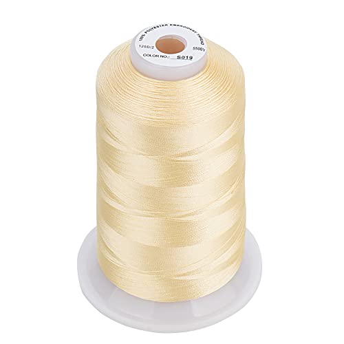 Simthread - 33 Selections - Various Assorted Color Packs of Polyester Embroidery Machine Thread Huge Spool 5500Y for All Sewing Embroidery Machines - 3 Flesh Colors - color: 3 Flesh Colors