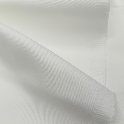 Premium Thick Cotton Twill Fabric By The Yard|12OZ Weight|58" Width|for Sewing,Quilting & Crafting-White - color: White