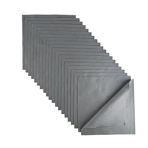 Jtnohx Soft Light Grey Felt Sheets Flexible Felt Fabric for Crafts 12" 20Pc - color: Light Grey