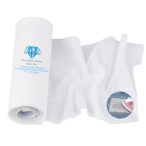Simthread Fusible Iron-on Embroidery Backing Interfacing - 7" x 10 Yard Roll - color: White, size: 7" x 10Y Roll