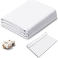 SHENLIU 10Yds White Cotton Fabric, Natural Cotton Poplin Fabric by The Yard