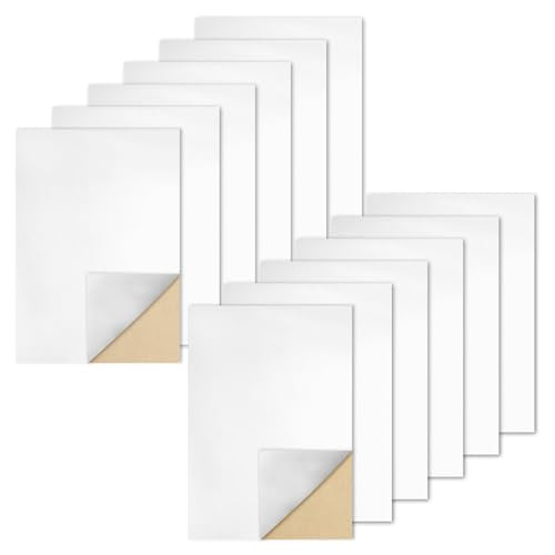 Biaungdo Self Adhesive Felt Sheets, White, 12 Pcs, 8 x 12 Inch - color: White