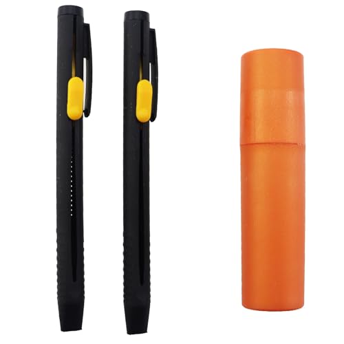 2PCS Heat Erasable Fabric Marker with 20 Refill Cartridges Washable Fabric Marker for Sewing DIY Quilting Embroidery Suitable for Clothing Cotton Fabrics 5.1 x 0.39 inches