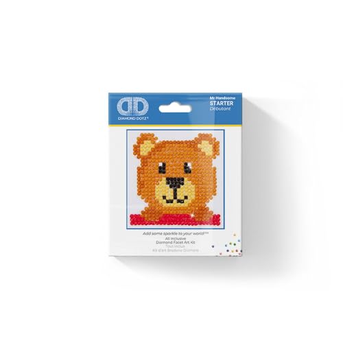 DIAMOND DOTZ Mr Handsome Bear Diamond Painting Kit for Adults with Gems - size: By the yard