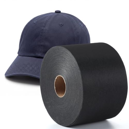 Tegeme Caps Tear Away Embroidery Stabilizer 4'' x 50 yd Roll,Black - color: Black