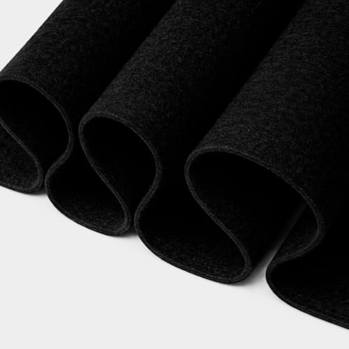 FabricLA Felt Fabric 72" Wide 1.6mm Thick Acrylic Felt by The Yard - Soft Felt Fabric for DIY Crafts Sewing School Projects Wall Decor & Accessories - Black, 2 Yard - color: Black, size: 2 Yard