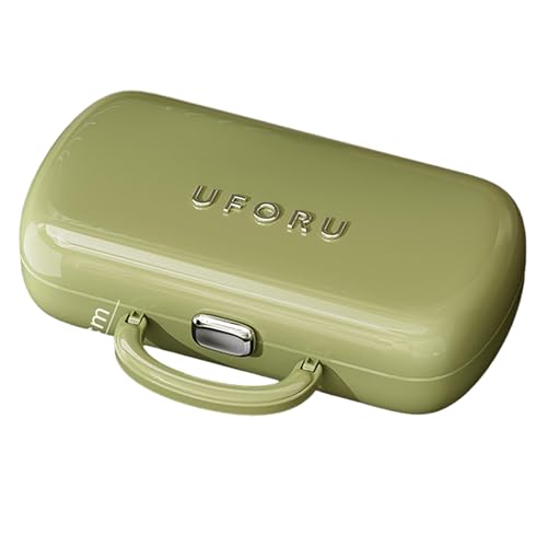 FKOG Retro Green Sewing Project Kit, 151 Pcs Sewing Kit with Portable Retro Hard-Shell Case, 18 Multicolor Thread Spools, Needles, Buttons, and Accessories (Used Green) - style: Used Green