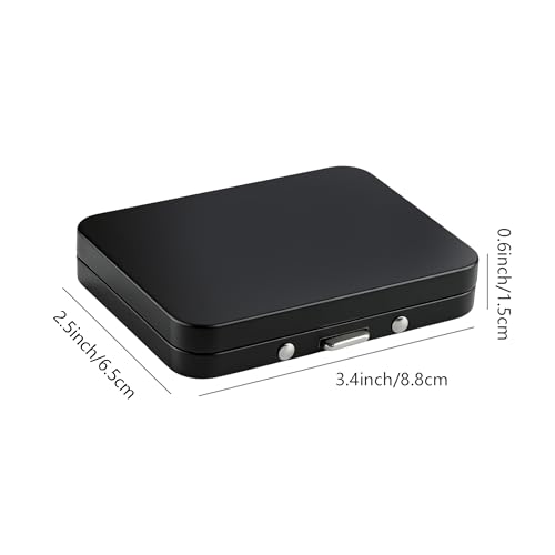 2Pcs Magnetic Needle Holder Case, Built-in Magnet Storage Box for Sewing Craft Knitting Embroidery Organizers, Secures Needles Pins Needlepoint Scissors Under 3.2inch/8.1cm(Black) - color: Black