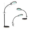 Brightech LightView Pro Magnifying LED Desk Lamp with Flexibility & Durability, 3 in 1 LED Glass Magnifier, Work Light for Hobbies & Reading - Black - color: Black
