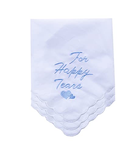 6 Pack of Ladies Embroidery Cotton Handkerchiefs Lace Wedding Hankies - color: Zww-w02