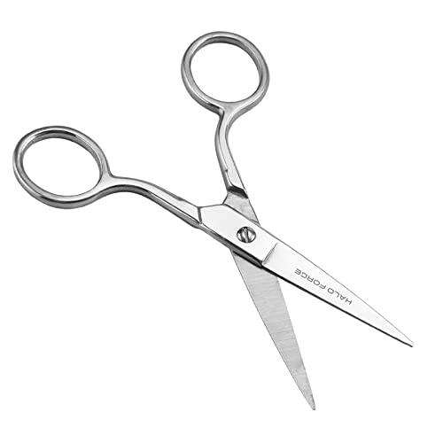 6” Sharp Embroidery Fabric Scissors, Forged Stainless Steel Small Heavy Duty Precision Point Tip Detail Sewing Shears for Dressmaker Tailor Cutting Thread, Yarn, Crafting - style: 6" silver embroidery scissors