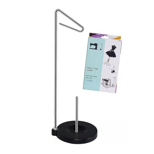 1Pc Universal Thread Holder Full Metal Stable &Adjustable Thread Stand #27449M (Black) - color: Black